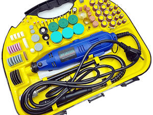 Гравер с гибким валом + Кейс с насадками