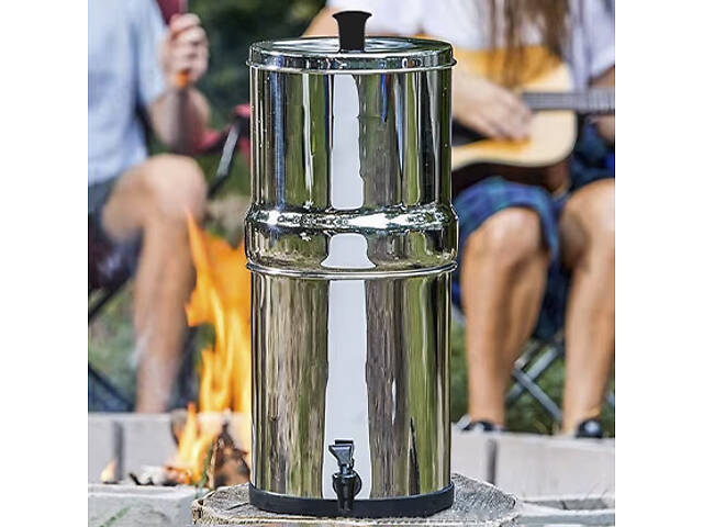 Гравітаційний фільтр для води 8.5 л, два вугільні стрижневі фільтри зі сріблом - Фото 4