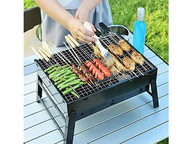 Гриль мангал портативный Portable barbecue grill 360x270x280