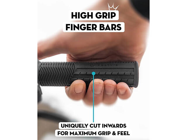Гріпси Peaty's Monarch Grip Knurl, Thin 30>32mm, Race Control, Black - Фото 3