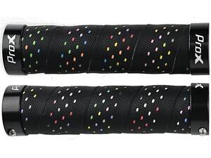 Грипсы ProX GP-82C Lock 130мм, черный/rainbow (C-C-0276)
