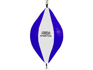 Груша боксерська на розтяжках SPORTKO GP-2 50x24см Білий-синій