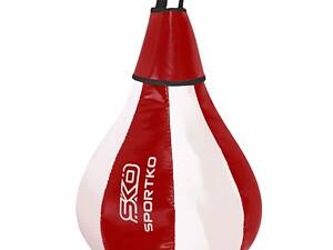 Груша боксерська підвісна SPORTKO GP-1 50x24см Червоно-біла