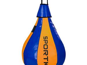 Груша боксерська підвісна SPORTKO GP-3 60x35см Синьо-помаранчевий