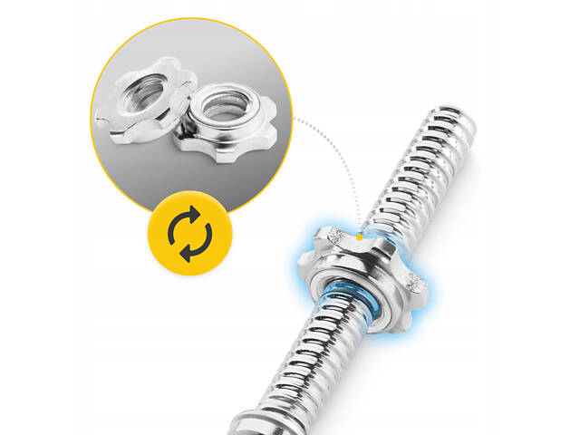 Гриф для штанги прямий 4FIZJO 180 см 25 мм (P-5905973401135) - Фото 3