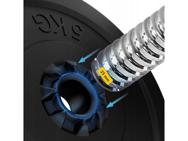 Гриф для штанги прямий 4FIZJO 180 см 25 мм (P-5905973401135) - Фото 10