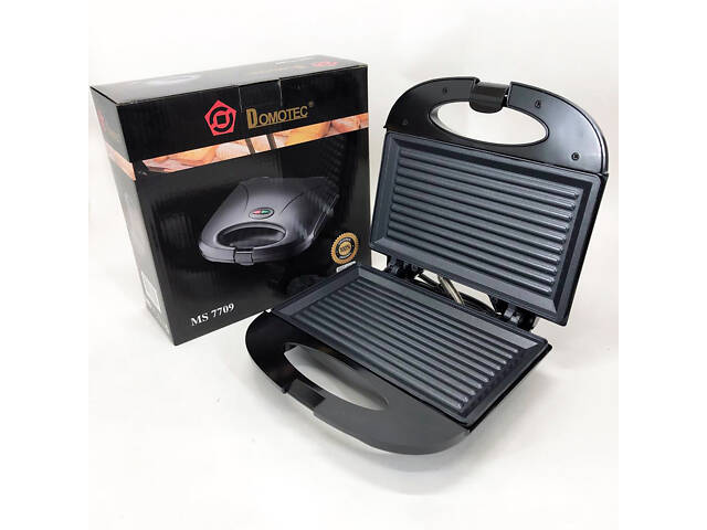Гриль бутербродниця сендвічниця DOMOTEC MS-7709, бутербродниця побутова, домашній гриль для шаурми - Фото 1