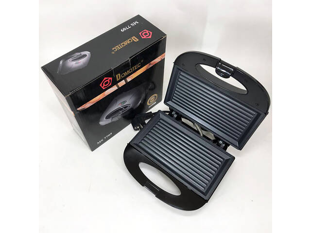 Гриль бутербродниця сендвічниця DOMOTEC MS-7709, бутербродниця побутова, домашній гриль для шаурми - Фото 10