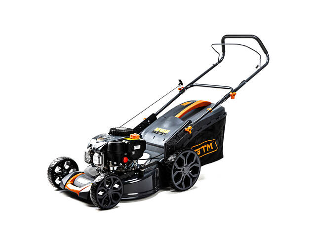 GTM Газонокосарка бенз. LM48, 5к.с., ширина захвата 48см, высота скош. 30-80мм, травосборник 70л, несамоходная - Фото 3