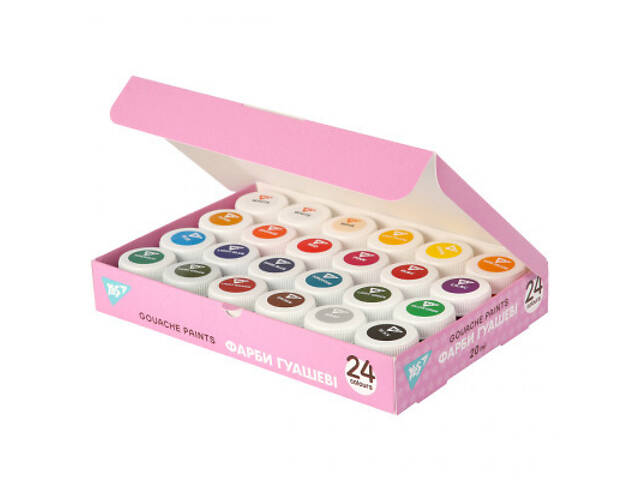 Гуашевые краски Yes Pusheen 24 кольорів по 20 мл (230404) - Фото 2