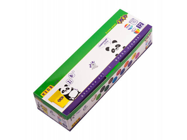 Гуашеві фарби ZiBi KIDS Line 12 кольорів по 20 мл (ZB.6604) - Фото 1