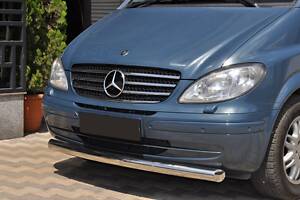 Губа нижняя одинарная ST008 (нерж) 2004-2011, 60мм для Mercedes Viano