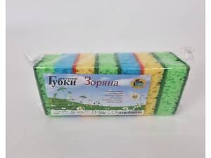 Губка кухонная для посуды 5+2шт Зоряна (Супер Торба) (1 пачка)