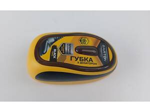 Губка с дозатором для обуви из гладкой кожи черная, ТМ Barton (1 шт)