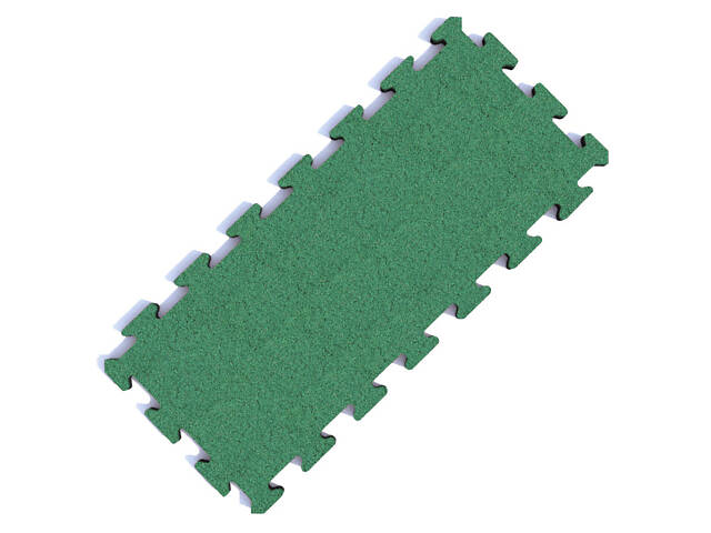 Гумовий пазл 890х400х15 мм - Зелений - Фото 1