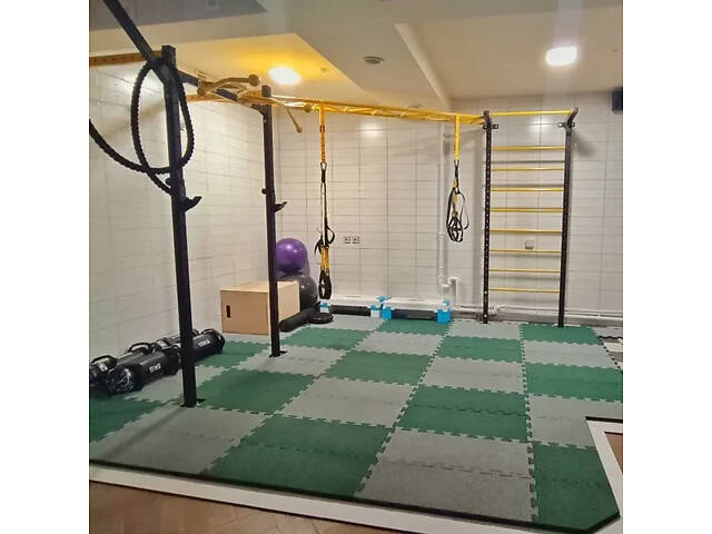 Гумовий пазл 890х400х15 мм - Зелений - Фото 2