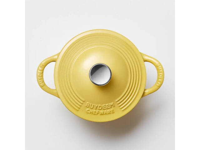 Гусятница Buydeem CP541 Mellow Yellow чавунна емальована 1.8 л (CP541-MY) - Фото 3