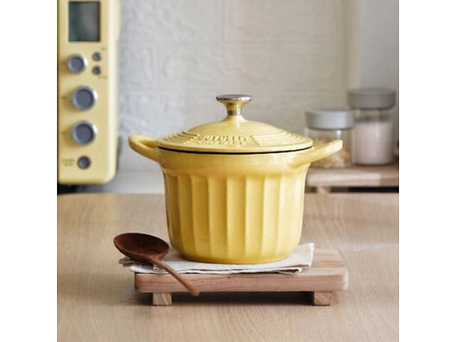 Гусятница Buydeem CP541 Mellow Yellow чавунна емальована 1.8 л (CP541-MY) - Фото 5