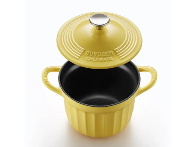 Гусятница Buydeem CP541 Mellow Yellow чавунна емальована 1.8 л (CP541-MY) - Фото 8