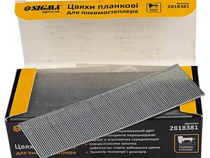 Цвяхи планочні 38×1.25×1мм для пневмостеплера (5000шт) SIGMA (2818381)