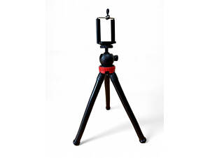 Гибкий штатив восьминог Primo Octopus Big с креплением KR01 для смартфона - Black/Red