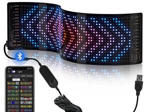 Гибкий светодиодный экран 192 × 1330мм LED Matrix Panel APP WiFi RGB