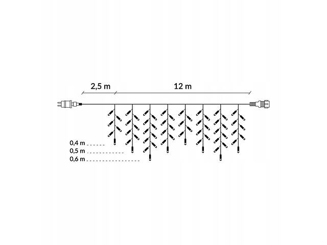 Гірлянда бахрома вулична (зовнішня) Springos 12 м 300 LED CL300 Cold White - Фото 8