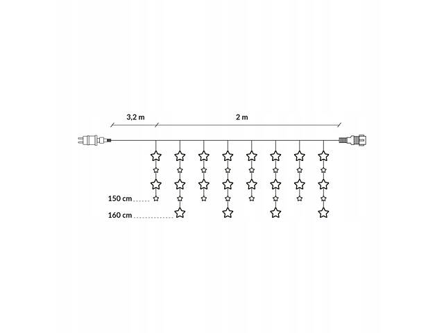 Гірлянда бахрома вулична (зовнішня) Springos 2 м 180 LED CL4003 Cold White/Blue - Фото 2