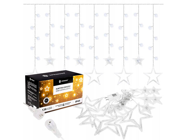 Гірлянда бахрома вулична (зовнішня) Springos 2 м 138 LED CL4011 Cold White - Фото 1