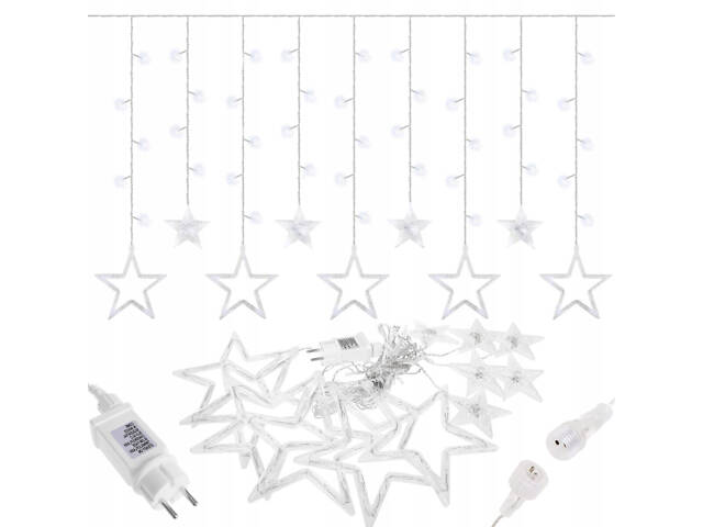 Гірлянда бахрома вулична (зовнішня) Springos 2 м 138 LED CL4011 Cold White - Фото 10