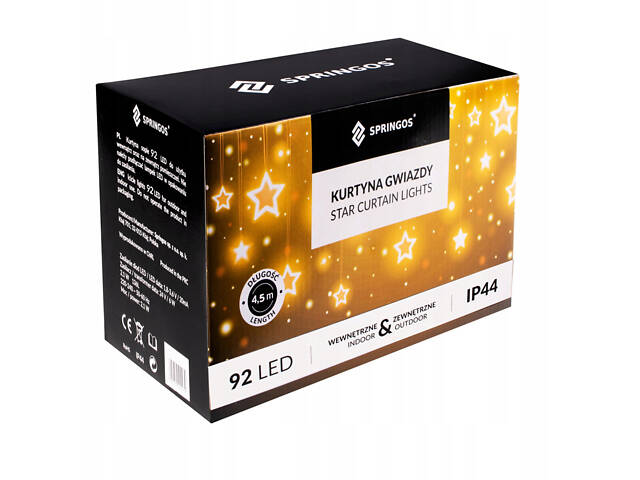 Гірлянда бахрома вулична (зовнішня) Springos 2 м 92 LED CL4009 Cold White - Фото 10