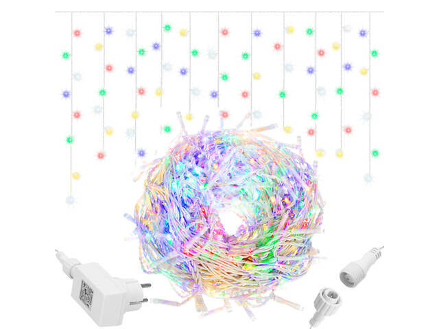 Гірлянда бахрома вулична (зовнішня) Springos 20 м 500 LED + Flash CL0519 Mix - Фото 9