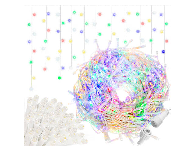 Гірлянда бахрома вулична (зовнішня) Springos 20 м 500 LED + Flash CL0519 Mix - Фото 10