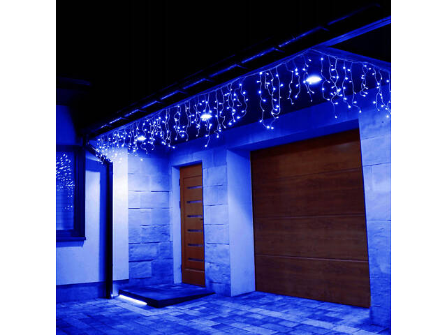 Гірлянда бахрома вулична (зовнішня) Springos 8 м 200 LED CL0202 Blue - Фото 4