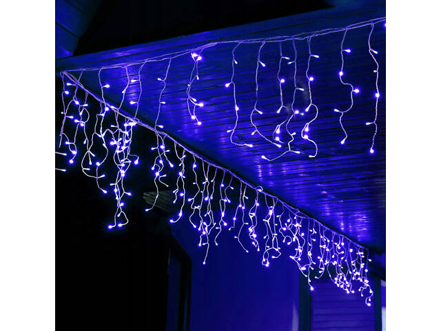 Гірлянда бахрома вулична (зовнішня) Springos 8 м 200 LED CL0202 Blue - Фото 5