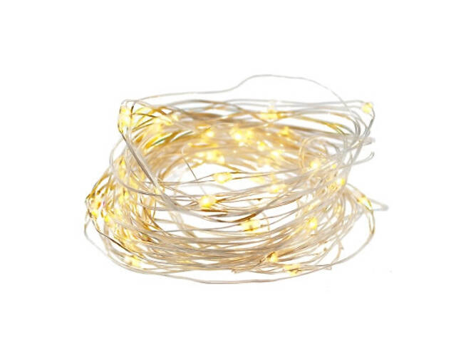 Гирлянда Chomik Гірлянда-струна 6,2 м, 60 LED теплий білий, 3АА батар., ІР44 (5900779802650) - Фото 1