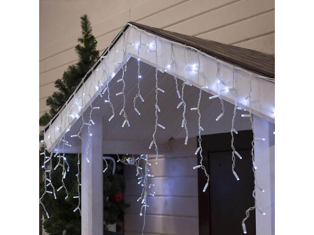 Гірлянда ColorWay Бахрома 6мx0.6м 192Led IP44 холодний (CW-GOF-192L66VCW) - Фото 5
