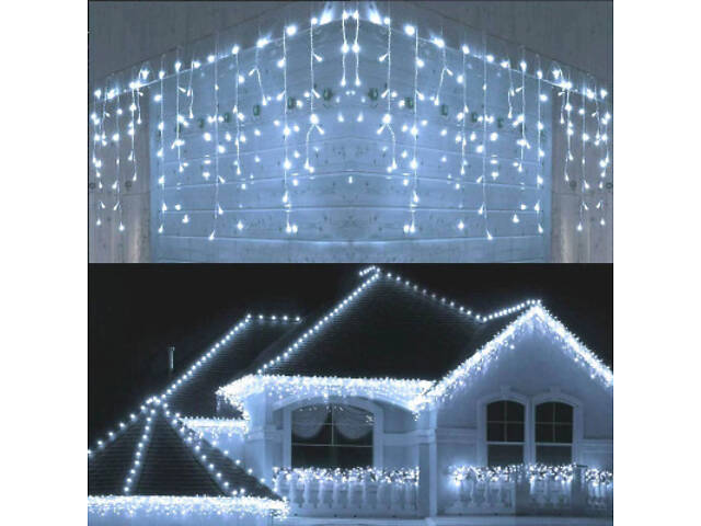 Гірлянда ColorWay Бахрома 6мx0.6м 192Led IP44 холодний (CW-GOF-192L66VCW) - Фото 6