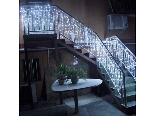 Гірлянда ColorWay Бахрома 6мx0.6м 192Led IP44 холодний (CW-GOF-192L66VCW) - Фото 7