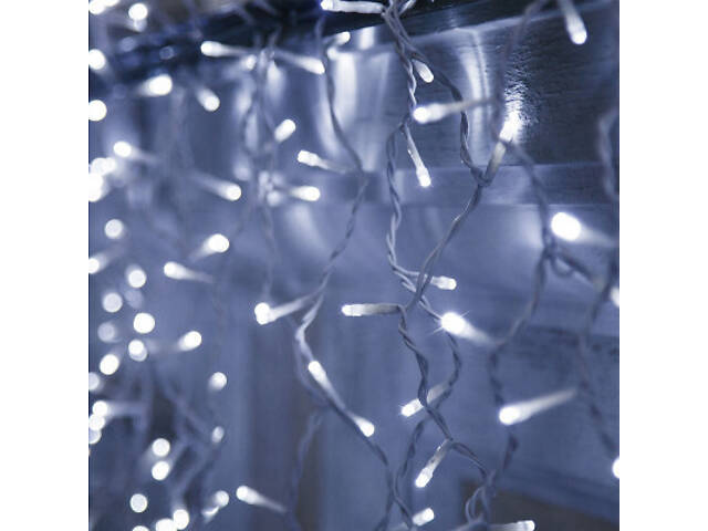 Гірлянда ColorWay Бахрома 6мx0.6м 192Led IP44 холодний (CW-GOF-192L66VCW) - Фото 10