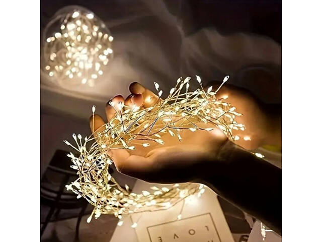 Гірлянда ColorWay Кластер LED 200 6 м 8 функцій Мідний дріт Теплий колір 220 V (CW-G-200L6VC) - Фото 3