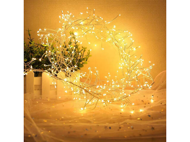 Гірлянда ColorWay Кластер LED 200 6 м 8 функцій Мідний дріт Теплий колір 220 V (CW-G-200L6VC) - Фото 4