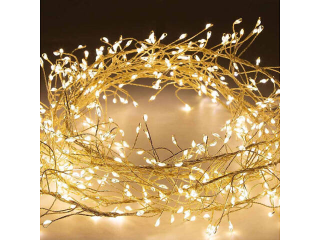 Гірлянда ColorWay Кластер LED 200 6 м 8 функцій Мідний дріт Теплий колір 220 V (CW-G-200L6VC) - Фото 8