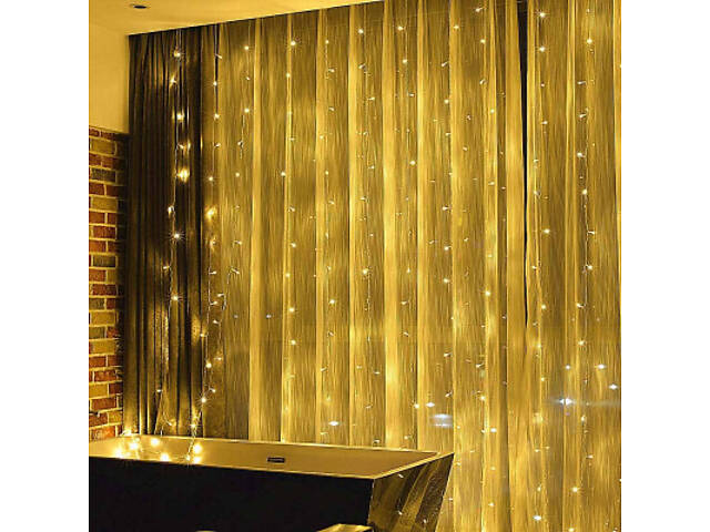 Гірлянда ColorWay Штора занавес 3 x 2 м 240 LED USB теплий колір (CW-GW-240L32U) - Фото 3