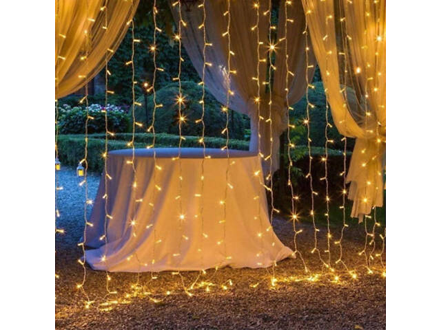 Гірлянда ColorWay Штора занавес 3 x 2 м 240 LED USB теплий колір (CW-GW-240L32U) - Фото 4