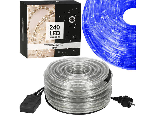 Гірлянда дюралайт вулична (зовнішня) Springos Rope Lights 10 м 240 LED CL1203 Blue - Фото 4