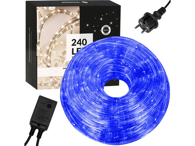 Гірлянда дюралайт вулична (зовнішня) Springos Rope Lights 10 м 240 LED CL1203 Blue - Фото 8