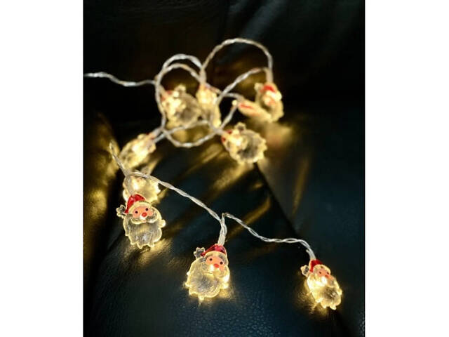 Гирлянда Luca Lighting Санта, струна 1,2 м, 10 LED теплий білий, 2АА (8720362642305) - Фото 2