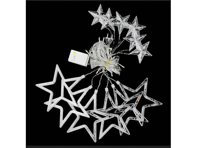 Гірлянда штора Зірки Зорепад 3м Мультиколір на пульті дистанційного керування - Фото 2