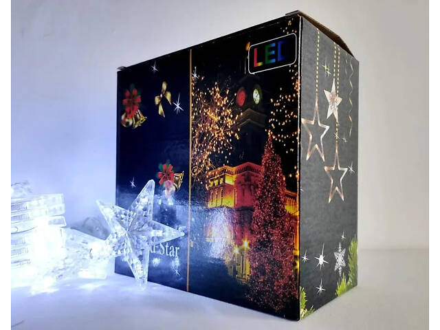 Гірлянда штора Зірки Зорепад 3м Мультиколір на пульті дистанційного керування - Фото 6